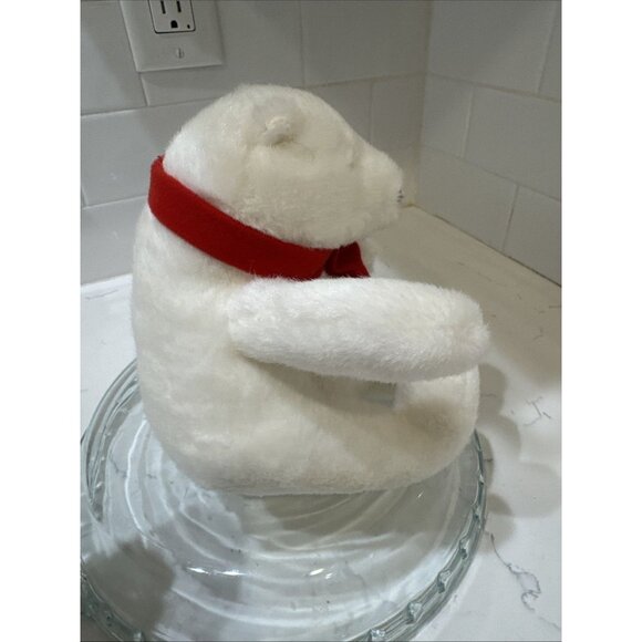 Coca Cola Polar Bear, Coke Plush Toy, 2014 Coca Cola 7" inch White Bear - Picture 9 of 11